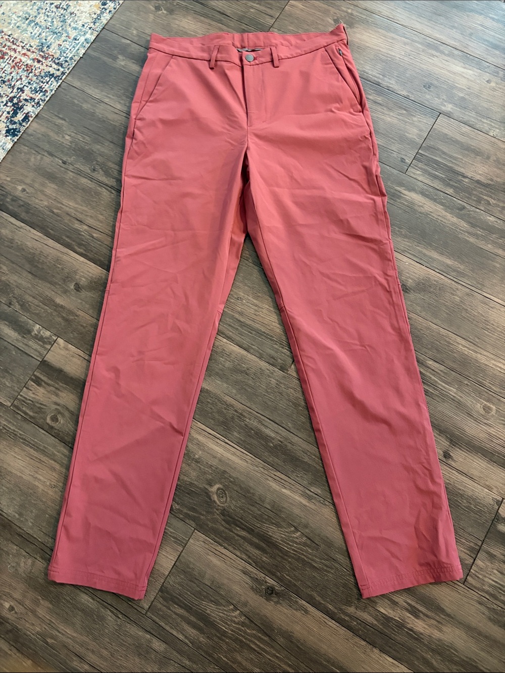 Classic Straight-Leg Pants in Dusty Rose